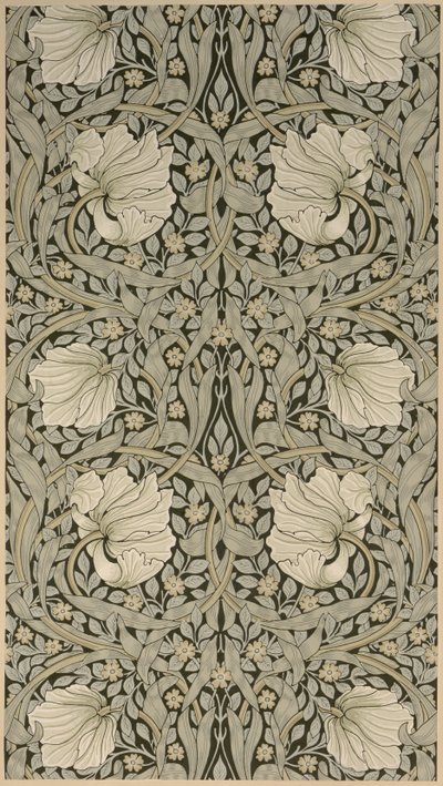 Motif de papier peint Pimpernel, fabriqué par Jeffrey & Co, Islington - William Morris